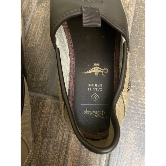 Disney Call It Spring Size 7 Aladdin Lamp Lion Brown Espadrille Vegan Flats Rare - Picture 6 of 11